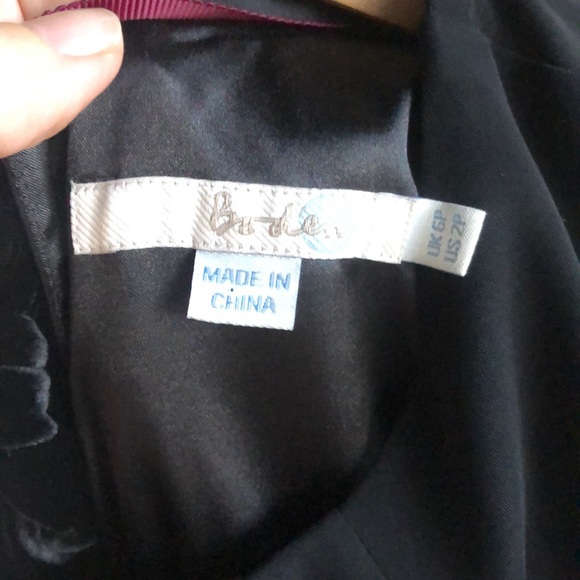 BODEN Black Jumpsuit Velvet Belt Flare Leg - Picture 7 of 8